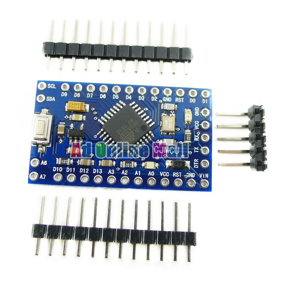 10PCS/LOT Pro Mini ATMEGA328P 5V 16MHz MWC avr328P Development Board ...