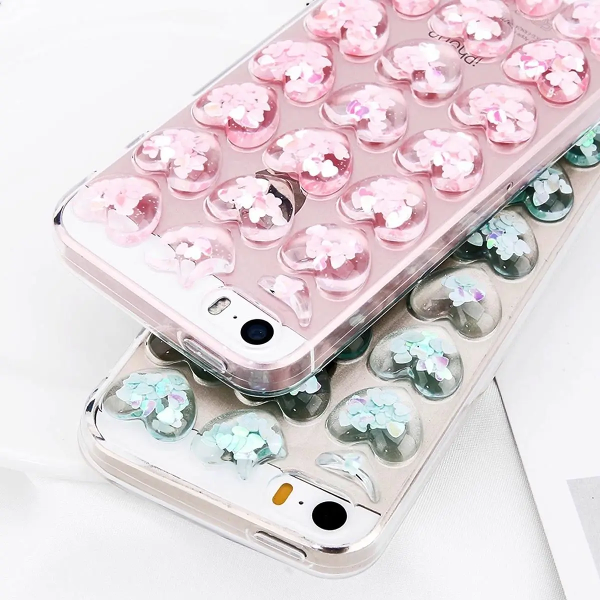 YISHANGOU роскошный Love Bubble чехол для телефона для iPhone X XR XS Max 8 7 6 6S Plus 3D Мягкий силиконовый чехол с жидким сердцем и зыбучим песком