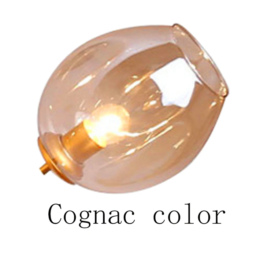 Современный светодиодный подвесной светильник, молекулярная лампа, подвесной светильник, потолочный светильник, декор одежды, стеклянный шар, лампа для гостиной, спальни, столовой - Цвет абажура: Cognac
