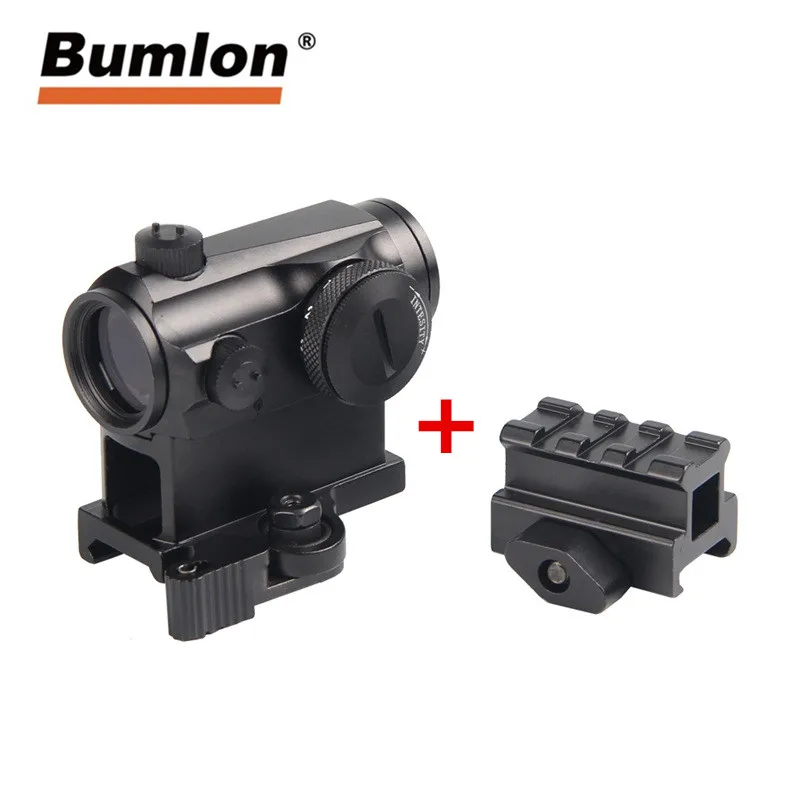 

Tactical Sight 1X24 Red Dot Sight Rifescope Aimpoint Mini Illuminated Sniper With Quick Release Riser 20MM Picatinny Rail Mount