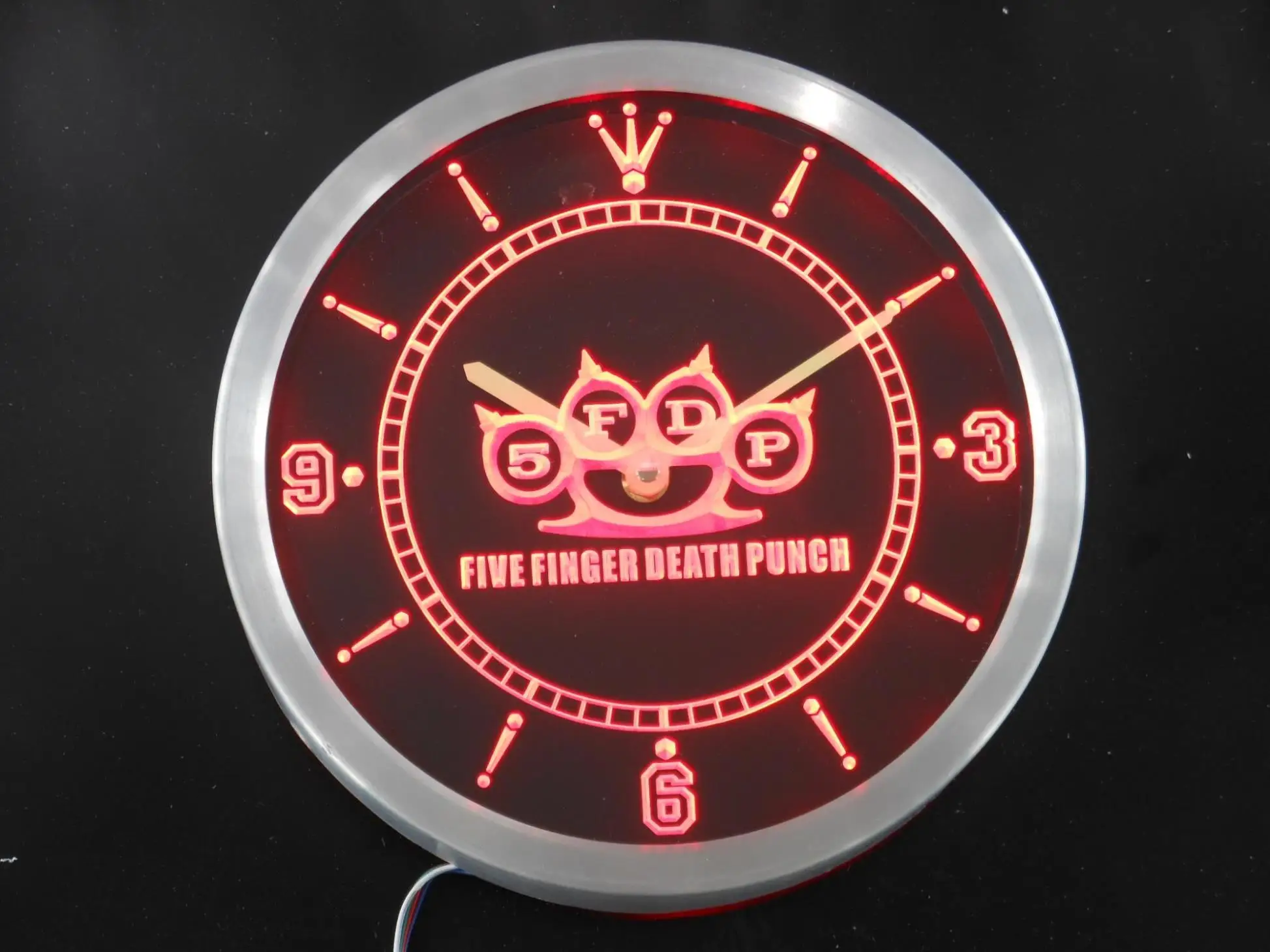  nc0164 5FDP Five Finger Death Punch Neon Light Signs LED Wall Clock - 32842917624
