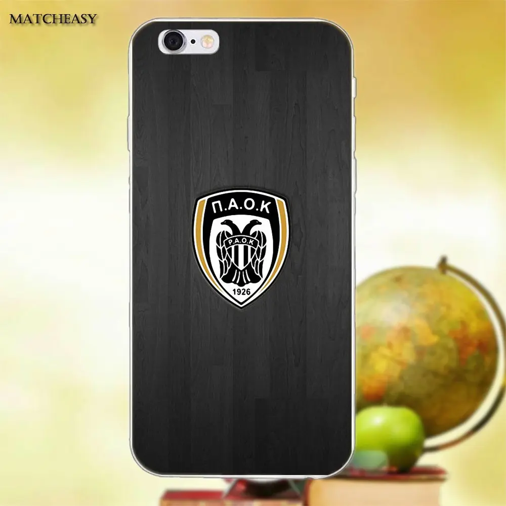 Мягкий Силиконовый ТПУ прозрачный чехол Paok Fc Thessaloniki для Apple iPhone X XS Max XR 4 4S 5 5C SE 6 6S 7 8 Plus X