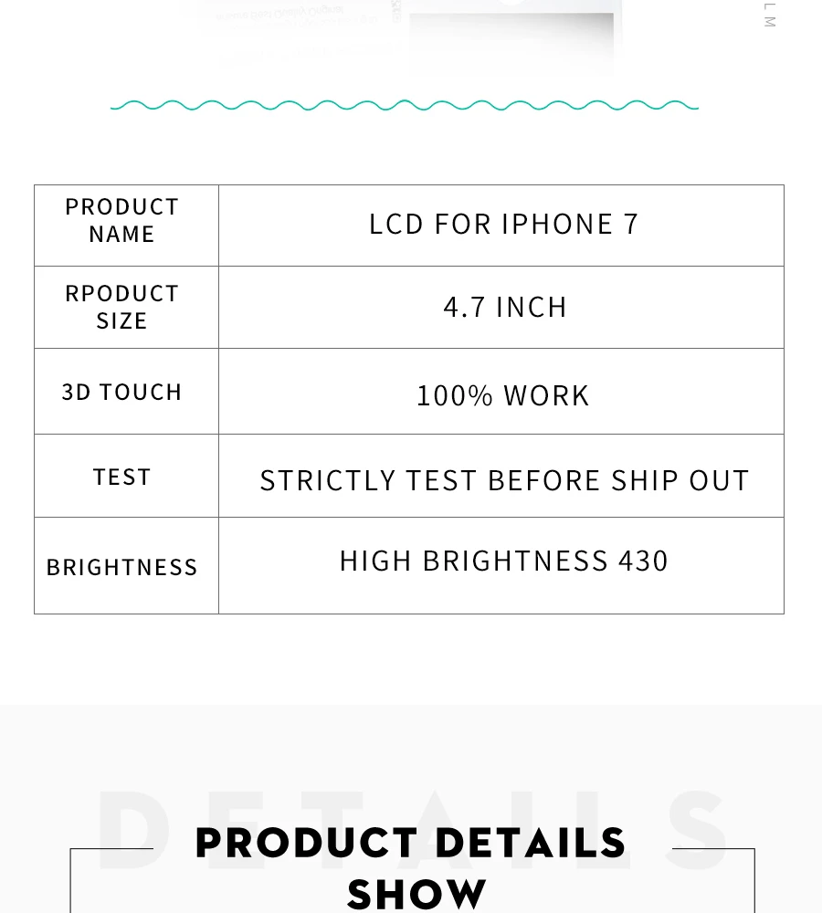 Широкий цветовой охват для iPhone 7 8 plus ЖК-дисплей полный вид экран с сенсорным дигитайзером сборка Замена Pantalla высокая яркость