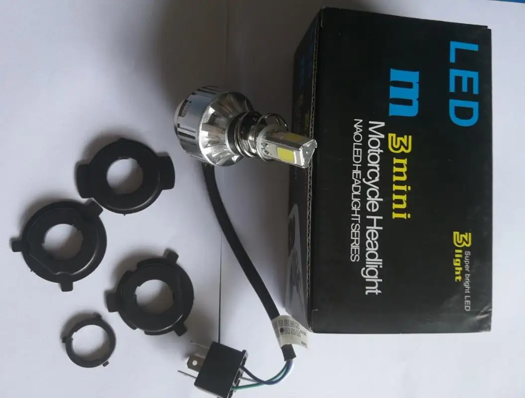 JX-LCLYL H4 BA20D 34W LED Hi/Lo Beam Motorcycle Headlight Front Light Lamp Bulb 6500K