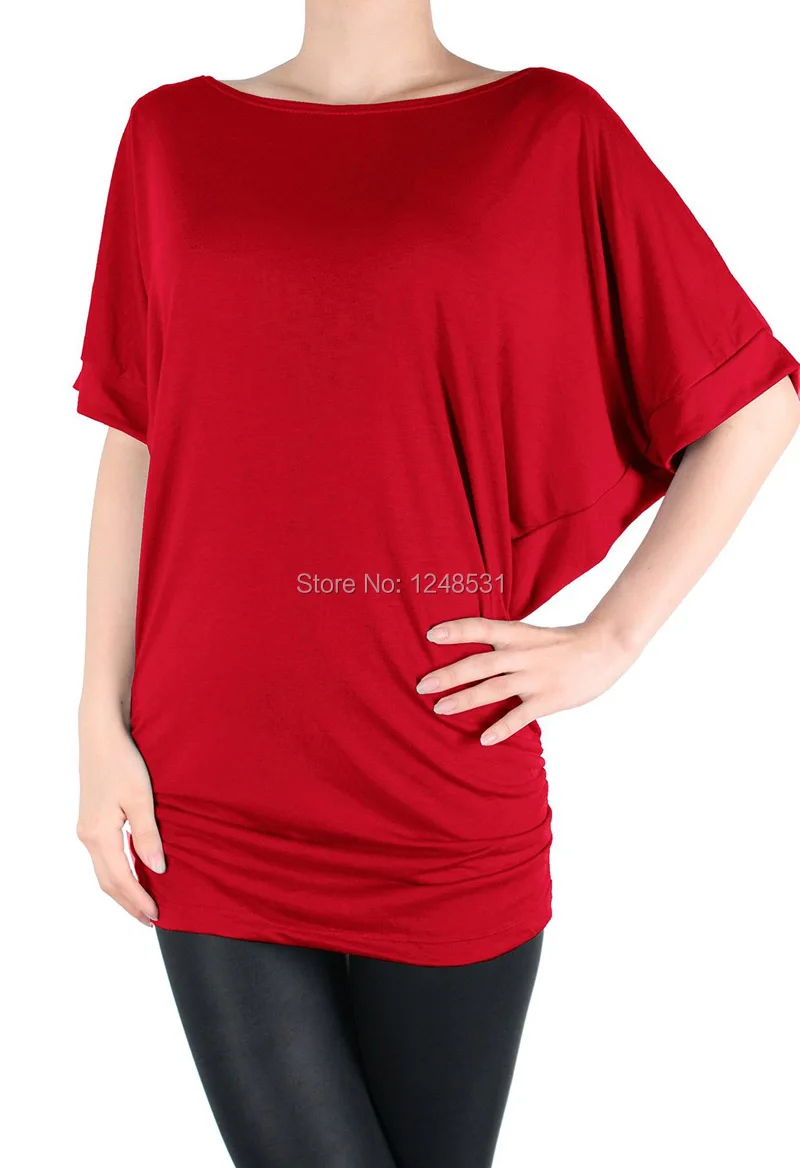 Базовые Футболки Dolman из модала топ с рукавом летучая мышь размеры США|sleeve fish|t-shirt
