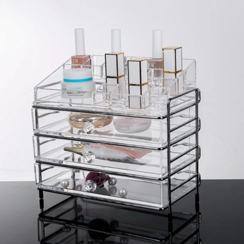 

Nail Storage Box Nail Brush Nail Polish Plastic Storage Transparent Acrylic Storage Box Lipstick Multi-drawer