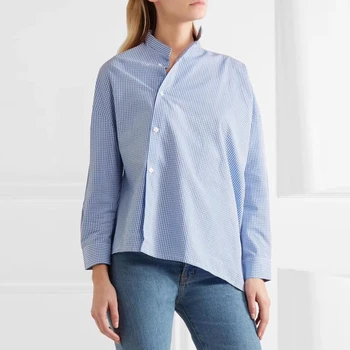 

2019 fall new long sleeve irregular women crossbody shirt