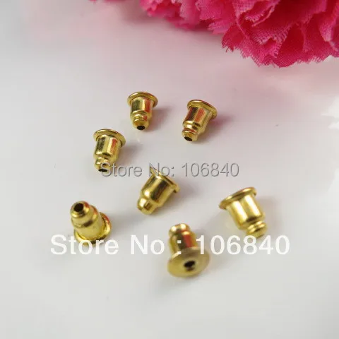 Золотые серьги пуля обратно DIY аксессуары 1000 шт. 6 * 5 мм|accessories cbr|earring womenearring stud |