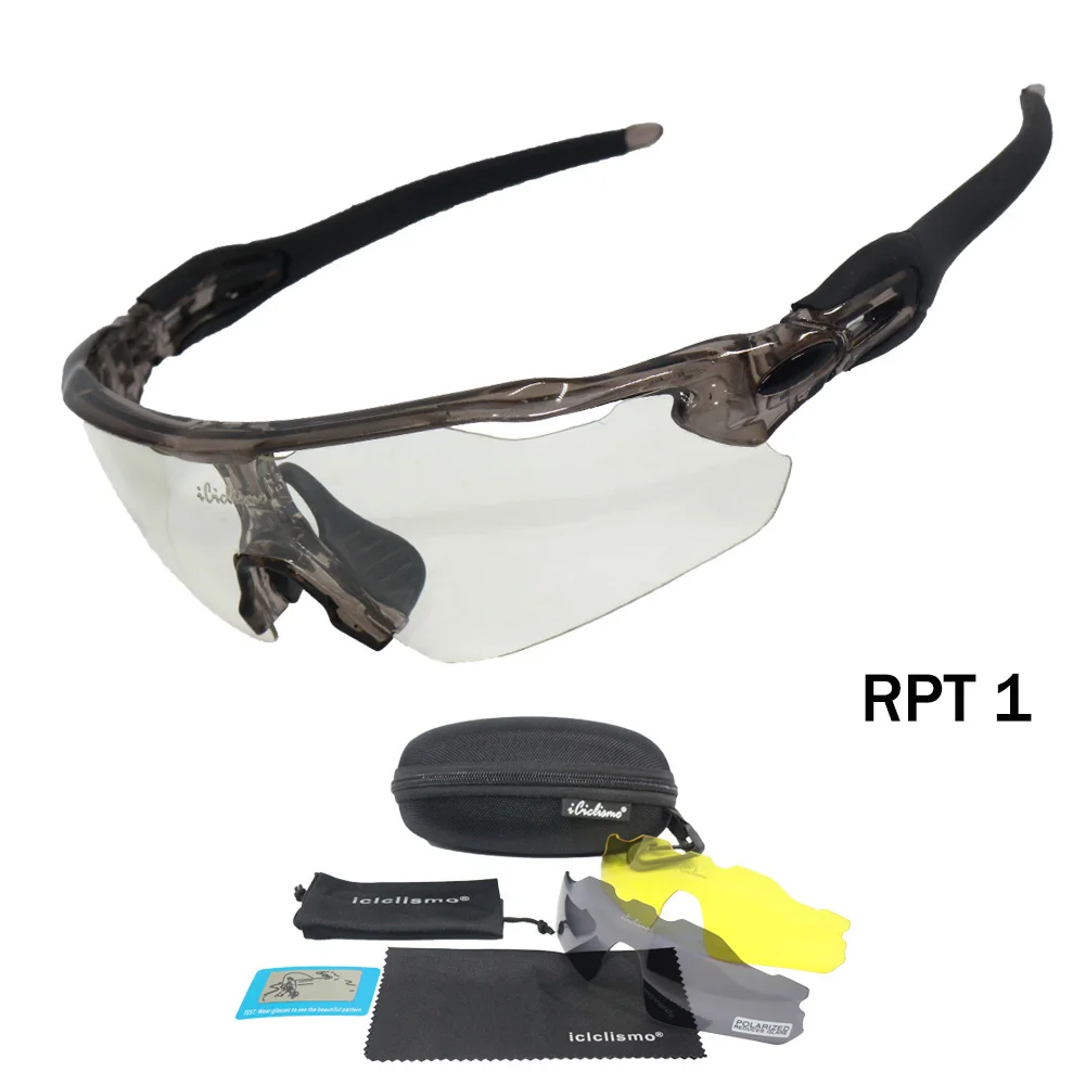 Фотохромные велосипедные очки с 3 линзами, поляризационные спортивные солнцезащитные очки для мужчин и женщин, Mtb, велосипедные очки, велосипедные очки - Цвет: RPT1