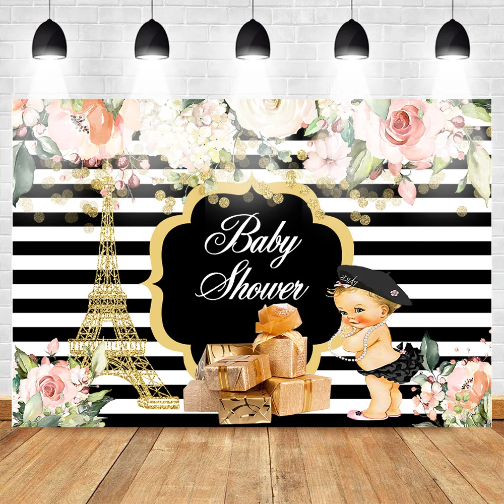 Paris Baby Shower Latar Belakang Hitam Putih Bunga Photo Booth Paris Baby Shower Latar Belakang Hitam Putih Bunga Photo Booth