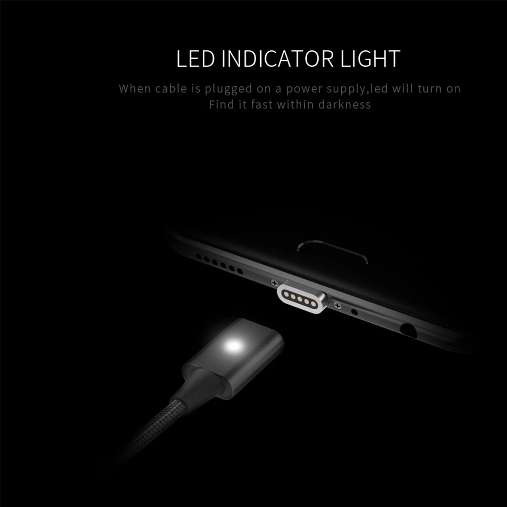 Кабель Micro USB WSKEN Lite1 магнитный кабель для быстрой зарядки Магнитный зарядный iPhone