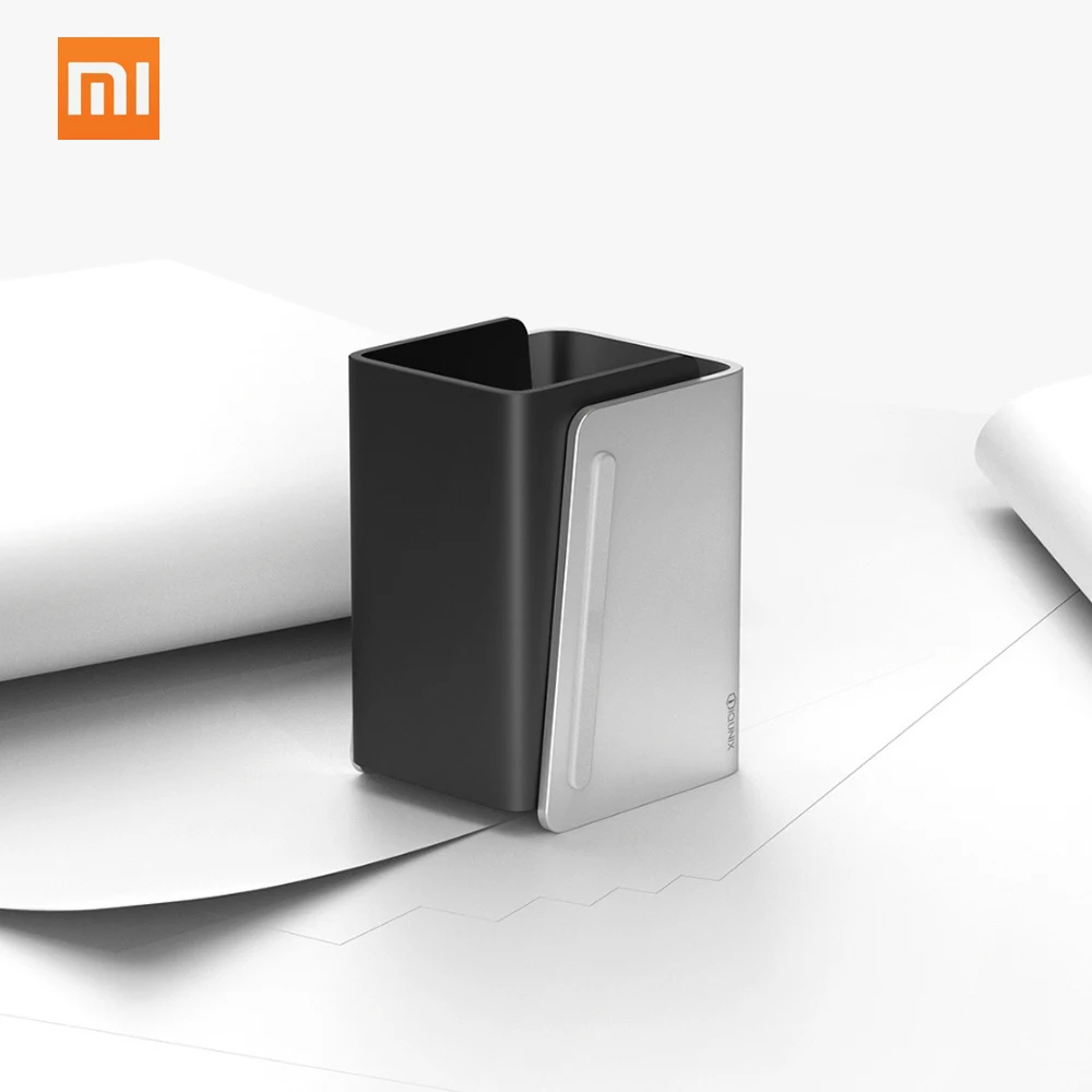 Xiaomi Mijia IQUNIX Zelo алюминиевый сплав ручка держатель сплайсинга дизайн простой эстетики большой емкости хранения Офисное оборудование - Цвет: Black Silver