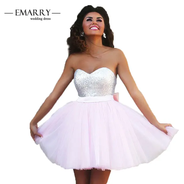 Pink Bow in Back Prom Dress