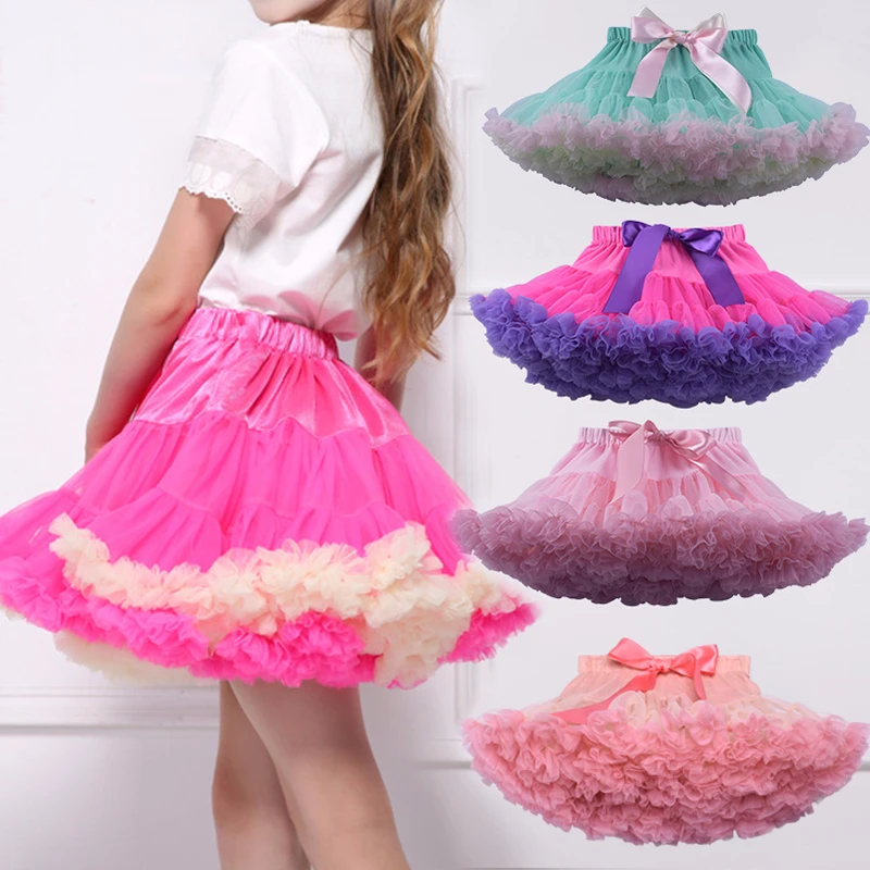 

Hot Sales Baby Girls Tutu Skirt Children Ballet Kids Pettiskirt Christmas Baby Girl Skirts Princess Tulle Party Dance Skirts
