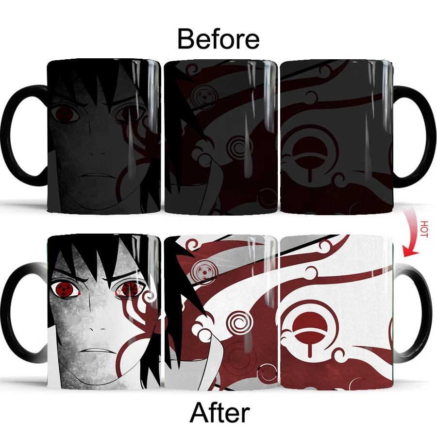 Sasuke Mugs Color Before and After