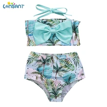 LONSANT для маленьких девочек, комплект из двух предметов, купальный костюм, бикини для маленькой девочки костюм с принтом купальники, купальный костюм Одежда для купания костюм одежда N30