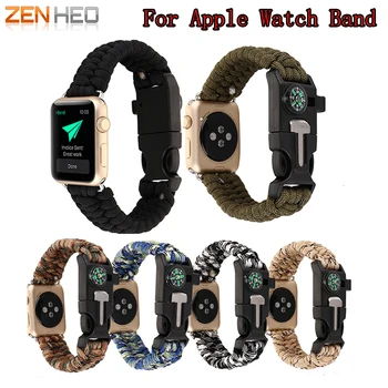 

Colorful Mixed Sports Woven Nylon Rope Bracelet Strap Watch Band For iWatch 3/2/1 Replacement 38mm 42mm For Apple Watch