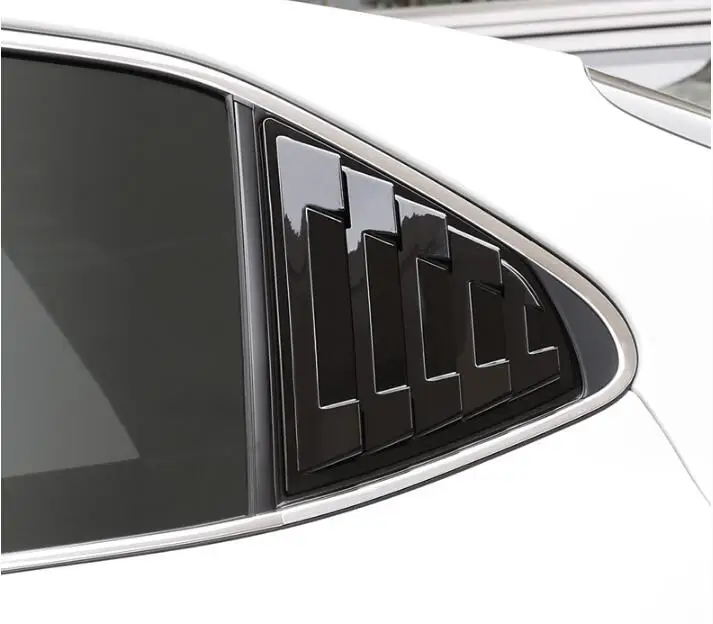 2pcs Carbon Fiber ABS Door Window Louver Frame Window Sill Molding Trim Cover For 18 19 Toyota