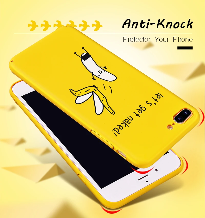 Hisomone Funny Cartoon Phone Case For iPhone 6 6S Plus Case Cute Patterned Back Cover For iPhone 8 7 Plus X Cases Yellow Capa