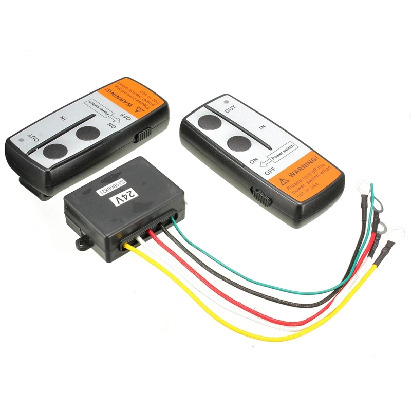 

Universal 3Pcs/Set 24V 100Ft Recovery Winch Crane Wireless Remote Control Controller Twin Handset Kits 433 Mhz Remote Controls