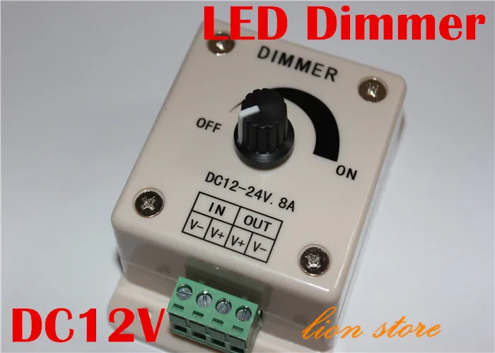 

High Quality Manual 12V 8A 96W LED Strip Light lamps Switch Dimmer Brightness Controller High Quanlity Wholesale