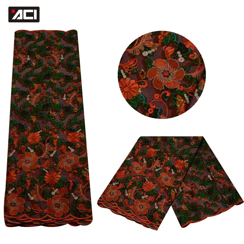

ACI New Design Super Wax Hollandais Dutch Wax African Lace Fabric African Fashion Super Wax Hollandais 6 Yards French Lace Hot