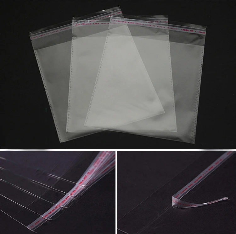 Большой размер прозрачный из целлофана с застежкой/БОПП/поли мешки прозрачный Opp мешок упаковки пластиковые пакеты самоклеющиеся уплотнения для Подарочный пакет diy