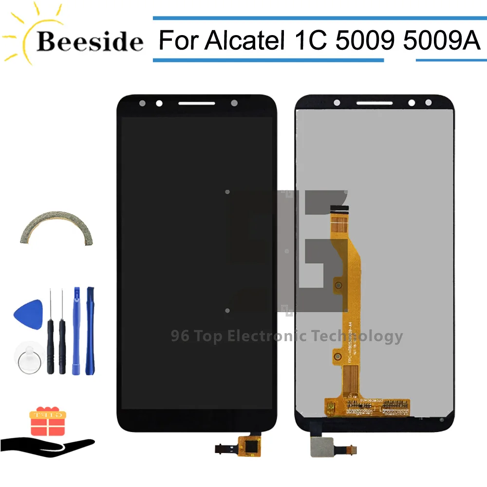 

AA+ Quality LCD 5.34'' Black For Alcatel 1C 5009 5009A 5009D LCD Display Touch Screen Digitizer Assembly Replace With Tools