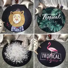 INS скандинавские Мультяшные круглые ковры для гостиной компьютерное кресло ковер детская игровая палатка напольный коврик для гардеробной и ковров