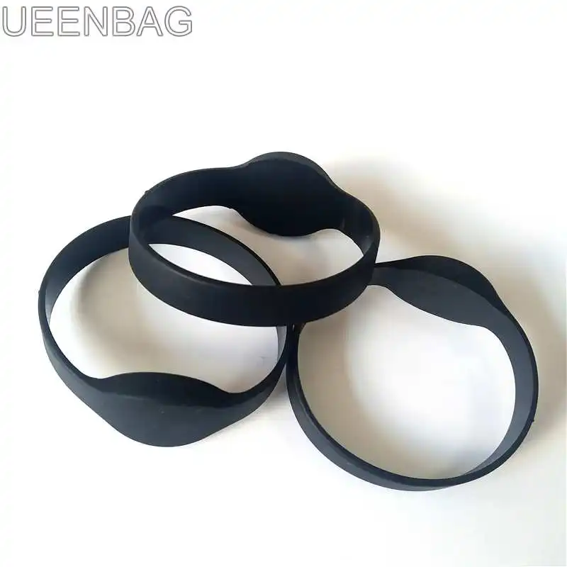 

125khz EM4100 TK4100 Wristband RFID Bracelet ID Card Silicone RFID Band Read Only No Printed Black Access Control Card
