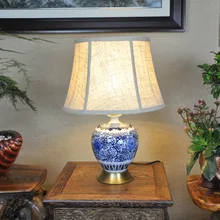 Художественная китайская фарфоровая Керамическая Настольная лампа для спальни, гостиной, свадьбы, настольная лампа Jingdezhen, настольная лампа для детей