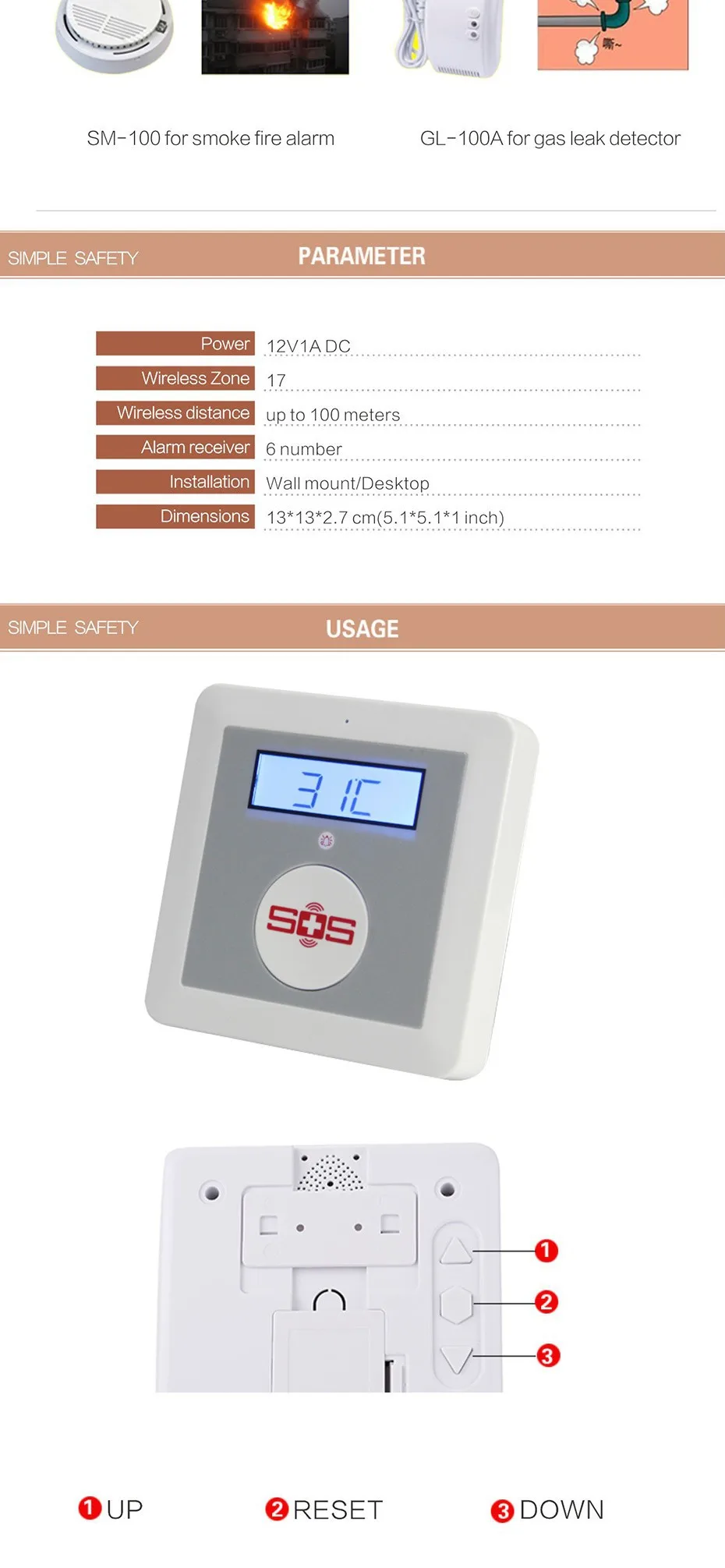 GSM приложение пульт дистанционного управления сигнализация K3 Аварийная кнопка SOS система вызова с PIR датчик движения sendor двери