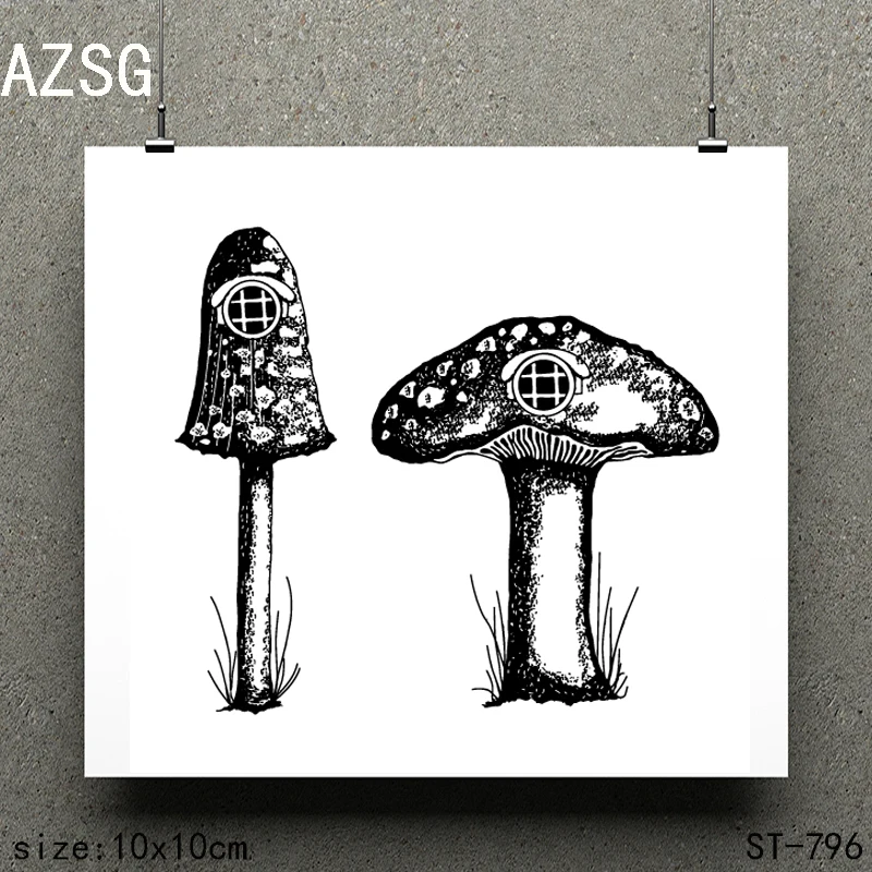 

AZSG Big mushroom Clear Stamps/seal for DIY Scrapbooking/Card Making/Photo Album Decoration Supplies