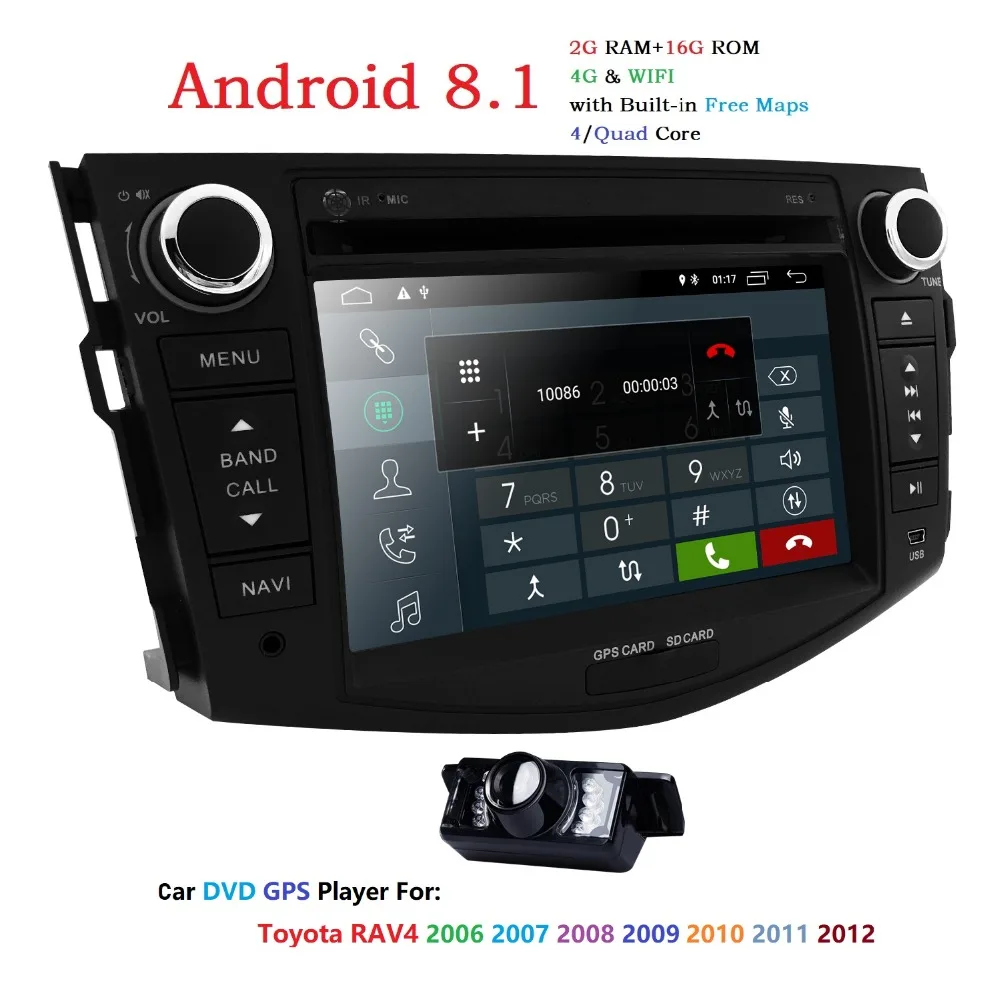 Sale Hizpo Android 8.1 DVD Player For Toyota RAV4 2006/2007/2--8/2009/2010/2011/2012 GPS 4G Wifi With IPS Screen Radio Bluetooth OBD2 2 Sale Hizpo Android 8.1 DVD Player For Toyota RAV4 2006/2007/2--8/2009/2010/2011/2012 GPS 4G Wifi With IPS Screen Radio Bluetooth OBD2 2