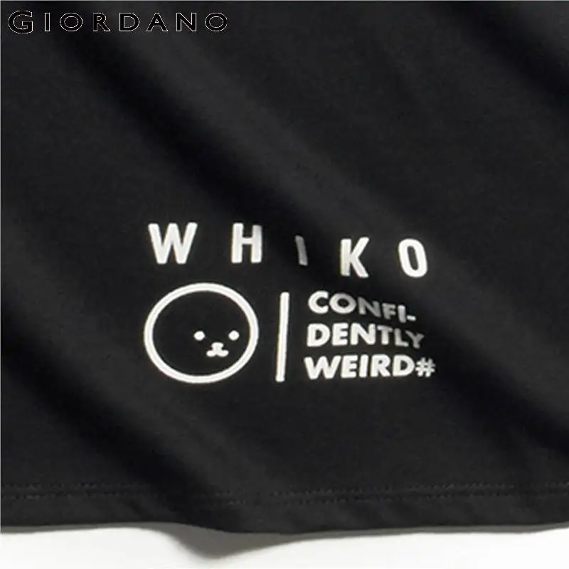 Giordano Женская летняя футболка Серия WHIKO печать графическая 100% хлопок Новая мода