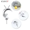 CLUCI-pendientes con forma de Luna para mujer, de Plata de Ley 925, regalo romántico para mejor amigo, colgante de perla, joyería SP303SB ► Foto 3/6