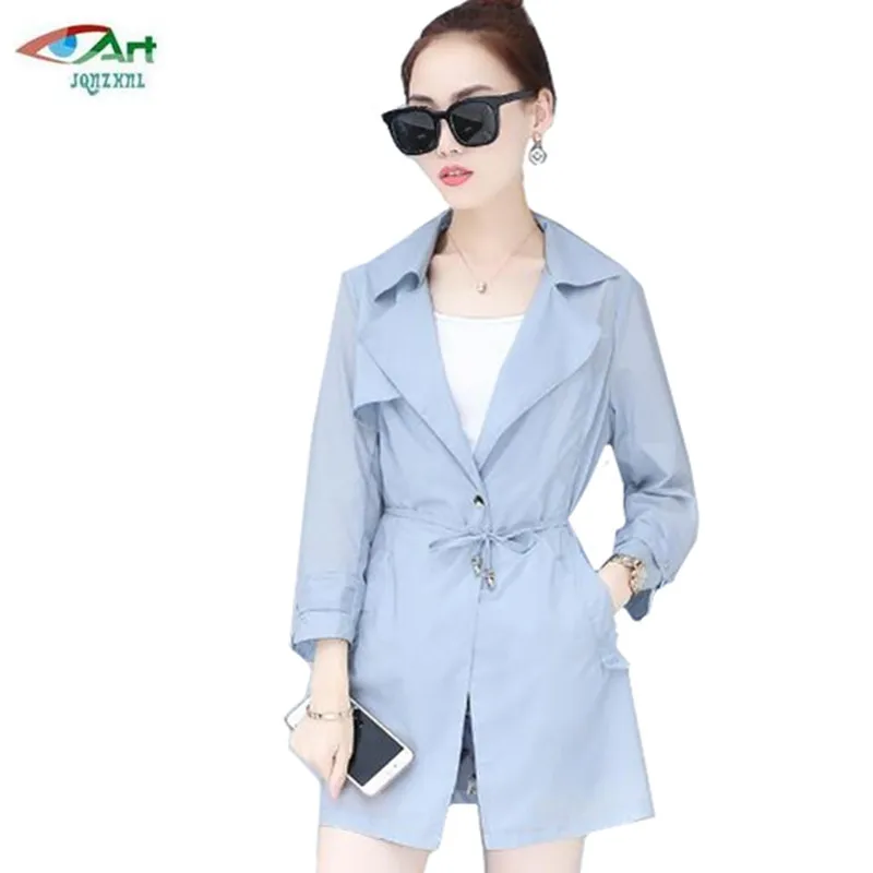 2018 New summer Korean sun protection clothing female Medium length