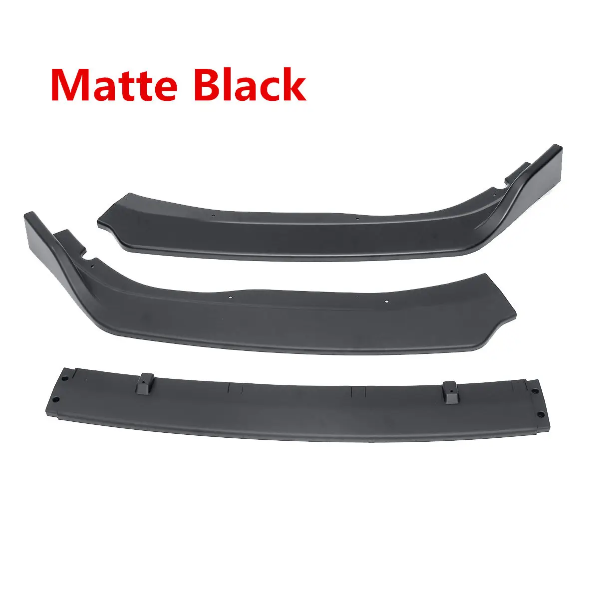 Матовый/глянцевый черный/углеродного волокна 3 шт. автомобильный передний бампер для губ разветвитель диффузный Корпус Комплект спойлер для Honda для Accord - Цвет: Matte Black