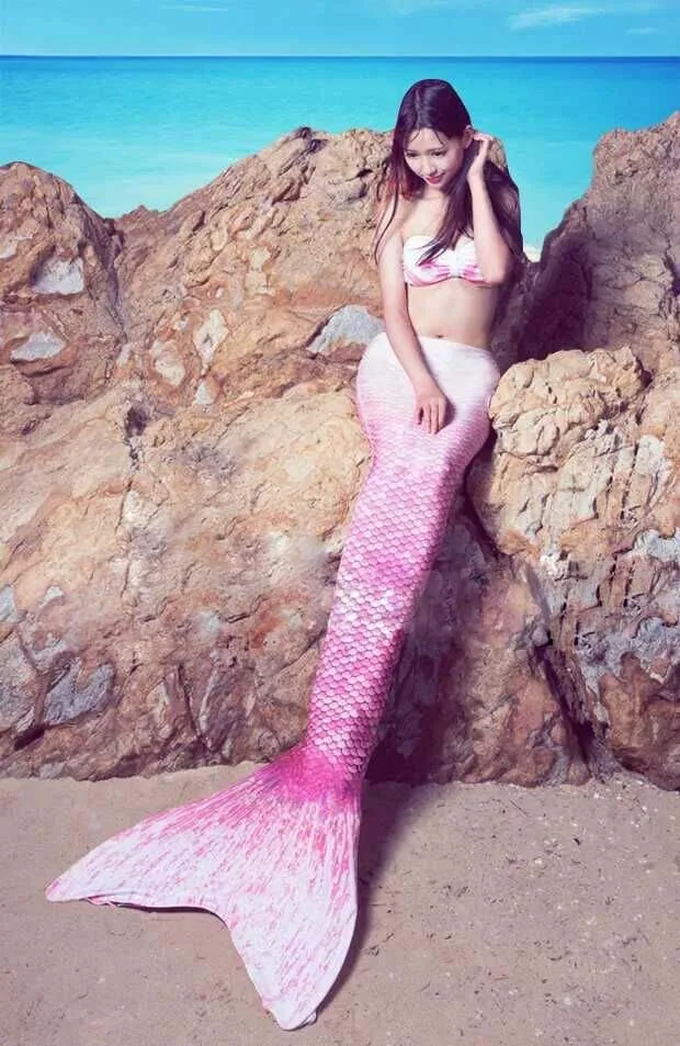 

2018 new sexy Brazilian bikini swimsuit swimwear push up top bikini mermaid swimsuit pink/blue fishtail swimsuit plus size XL