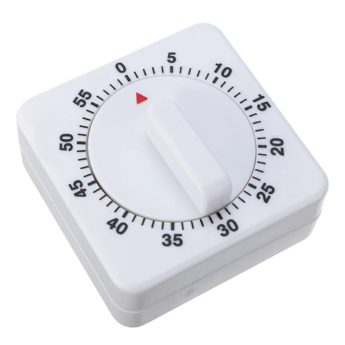 Portable 60 Minutes Kitchen Timer Game Count Down Counter Clock Alarm White Square Mechanical Kitchen Cooking Tool