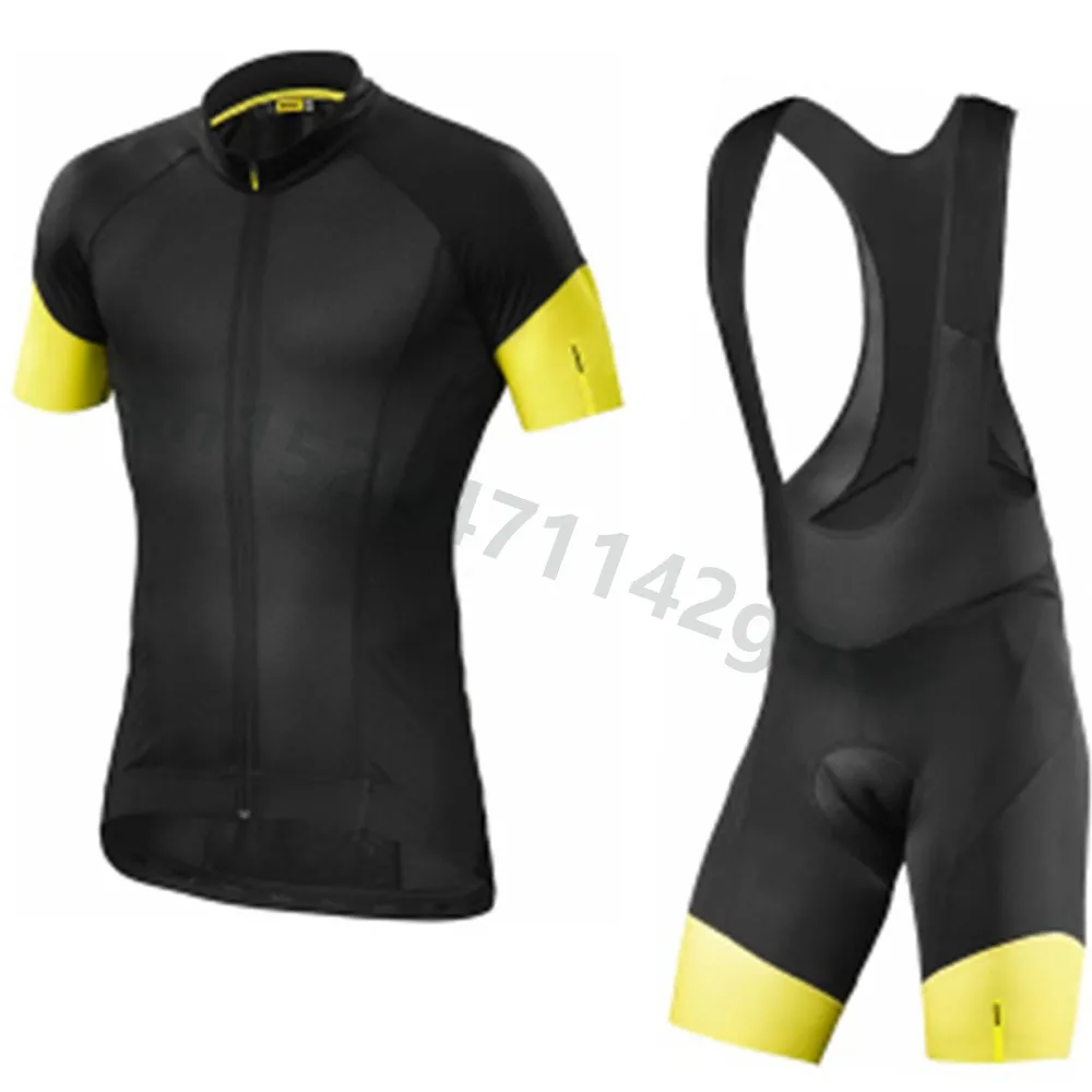 

MAVIC Pro Men short sleeve Cycling Jersey Bike Clothing bib shorts shirt Set MTB bicycle clothes 2019 ropa ciclismo 9D gel pad