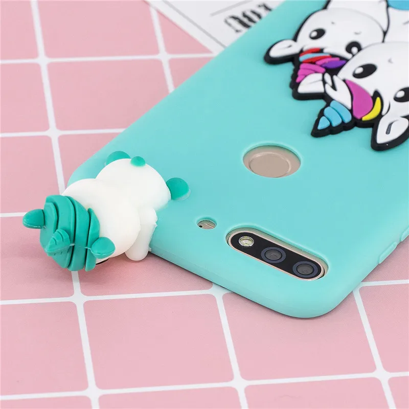 Y7 чехол для Coque huawei Y7 чехол s для huawei Y7 Prime чехол мультяшная 3D кукла игрушка Мягкий силиконовый чехол для телефона для женщин