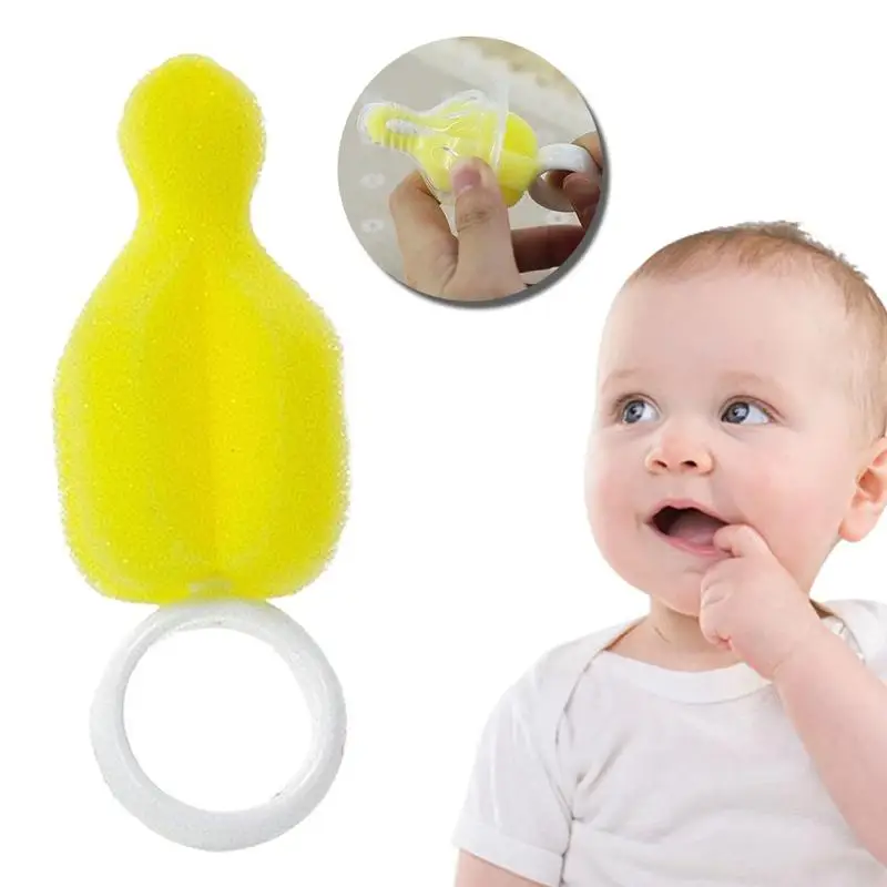 

1pc New 360 Degree Rotating Sponge Baby Nipple Brush Babies Teat Cleaning Feeding Bottle Brushes Infant Pacifier Cleaner
