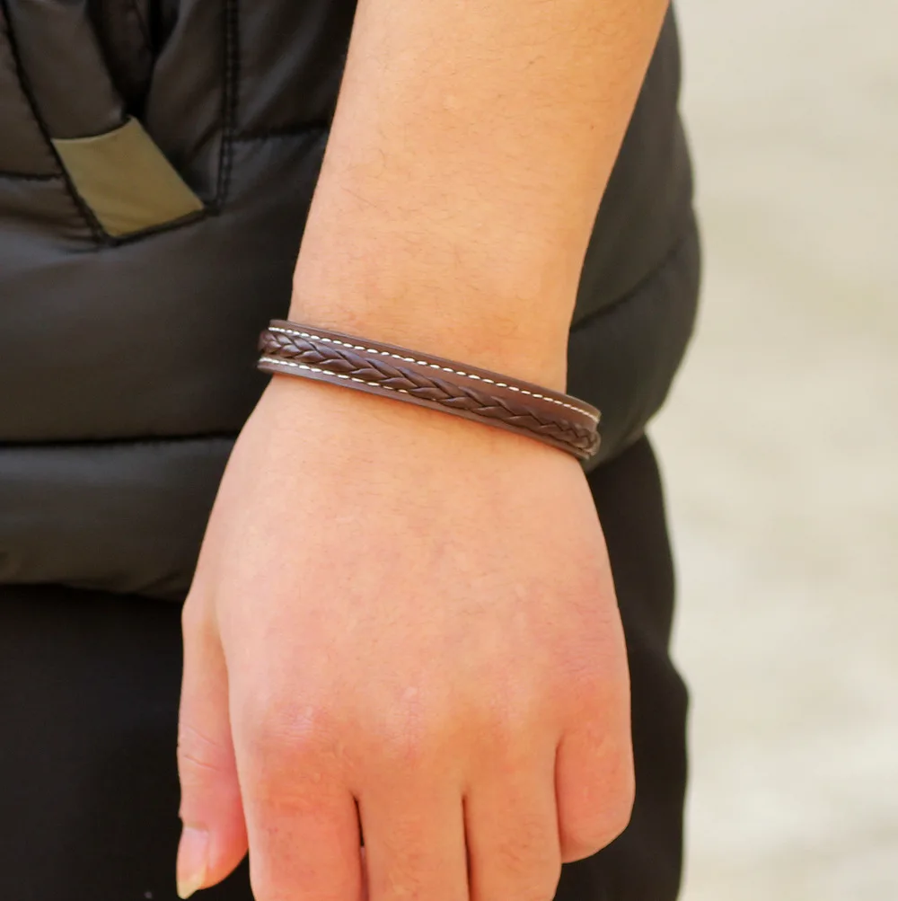 Мужские и женские кожаные браслеты Samyeung простые в стиле панк 2019|pulseira masculina|bracelet