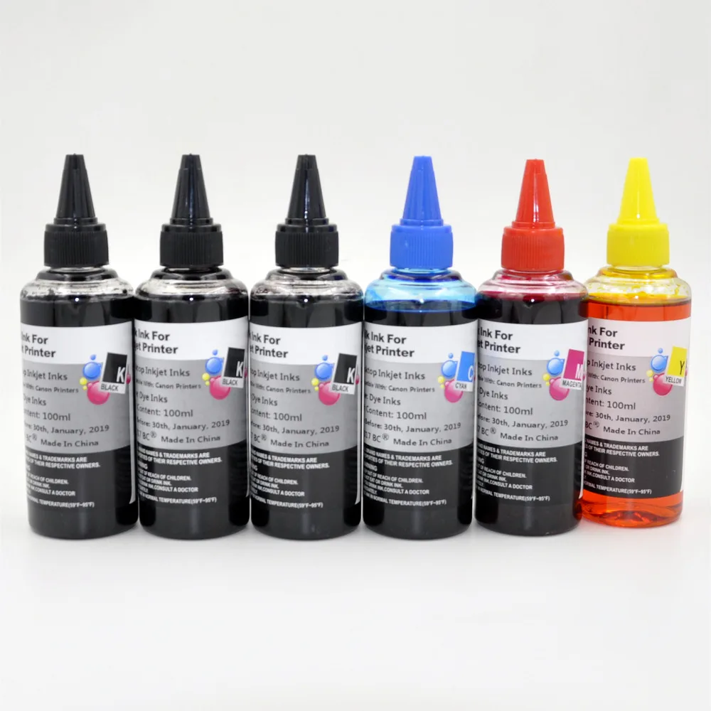 600ml Special Refill Dye Ink Kit for Canon Inkjet Printer CISS Ink