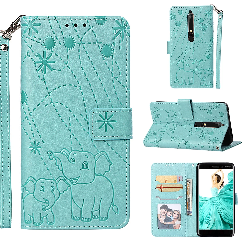 Leather Case For Nokia 6.1 7.1 Soft Silicone Cover Elephant Embossed PU Leather Flip Case For Nokia 6 2018 for Nokia 6.1 7.1 Leather Case For Nokia 6.1 7.1 Soft Silicone Cover Elephant Embossed PU Leather Flip Case For Nokia 6 2018 for Nokia 6.1 7.1