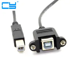 0.3 м/1ft USB 2.0 Тип b мужчин и женщин M/F удлинитель данных Панель крепление для кабель для принтера 30 см с резьбовое отверстие