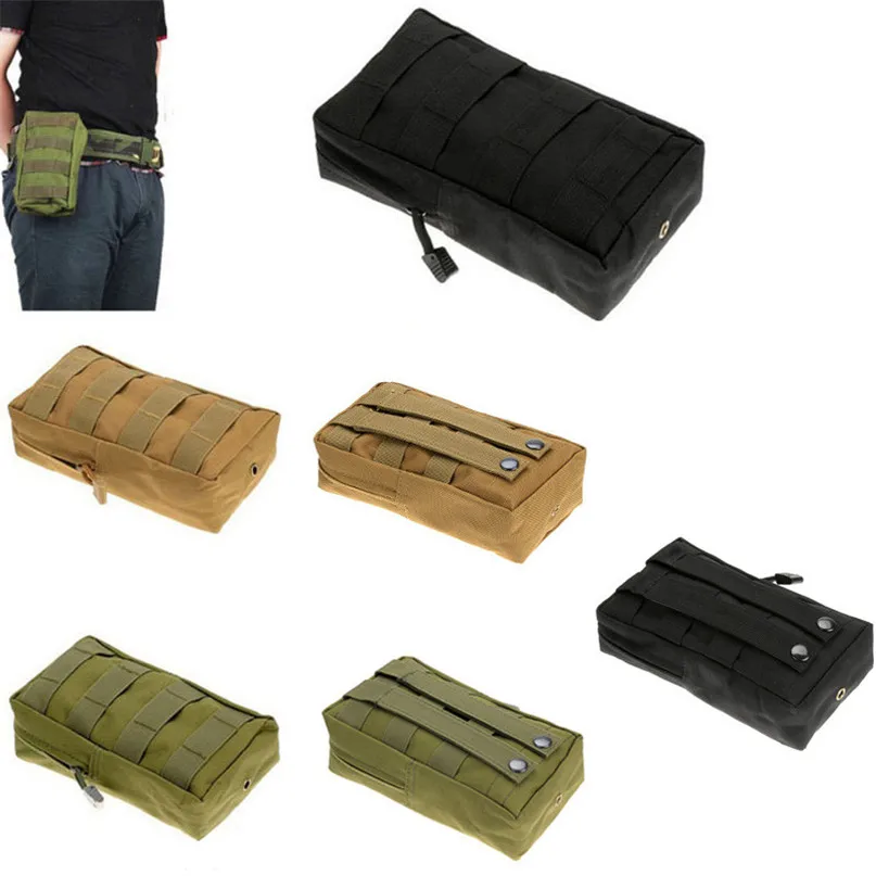 

Tactical Military Hunting Small Utility Pouch Pack Army Molle Cover Scheme Field Sundries Bags Outdoor Sports Mess Briefcase #2a