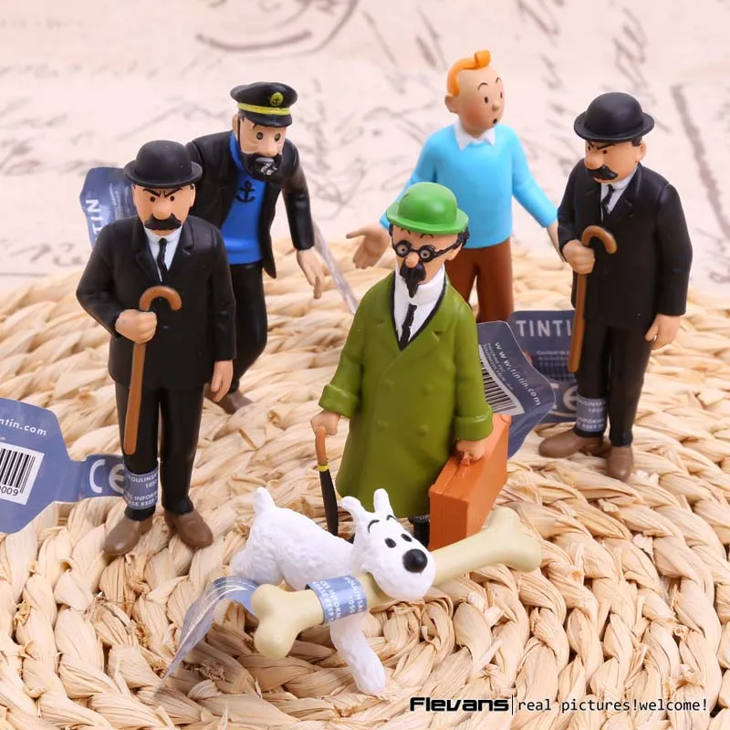 

The Adventures of Tintin PVC Action Figures Collectible Model Toys 6pcs/set 4~8.5cm