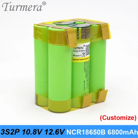 Аккумулятор Turmera 18650 hg2 3000mAh vtc6 ncr18650b 3400mah аккумулятор для 3s 12,6 v 4S 16,8 v отвертка аккумуляторная батарея Настройка n9 - Цвет: 3S2P 12.6V 6800mah